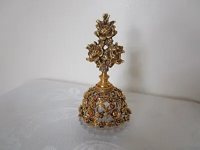 Matson Ormolu Gold Roses Perfume Bottle With Dauber Vintage  • $86