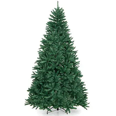 7.5FT Hinged Christmas Tree Unlit Artificial Xmas Decoration W/ 2254 Branch Tips • $119.99