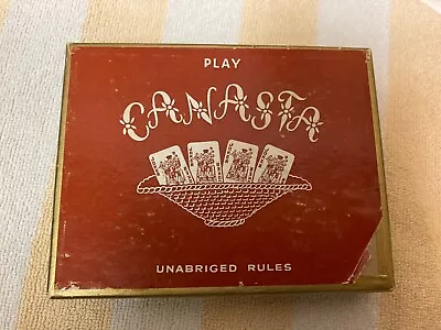 1950s Vintage Canasta Playing Cards Scotty Dogs  Instructions Unabridged Rules • $14.99
