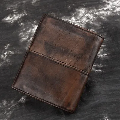 RFID Men's Genuine Leather Bifold Wallet RFID Card Case Detachable Card Pocket • $17.09