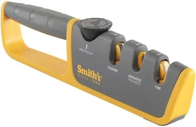 Smith's 50264 Adjustable Manual Knife Sharpener Grey/Yellow • $27.01