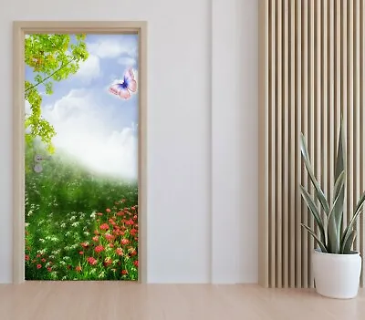 £143.47 • Buy 3D Garden Butterfly 466NA Door Wall Mural Photo Wall Sticker Decal Wall AJ Fay