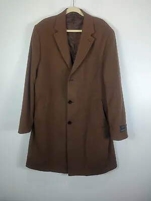 Lauren Ralph Lauren Men's Luther Wool-Blend Top Coat 44L Vicuna Brown Cashmere • $250