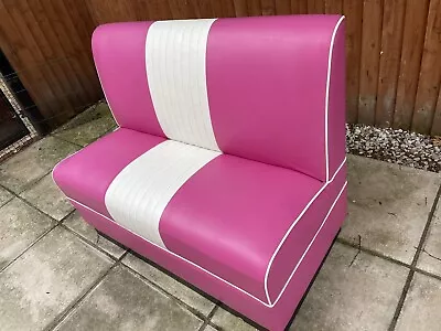 Stunning1950's Inspired Retro Pink/White 2 Seater Diner Booth By Cola Red • £150