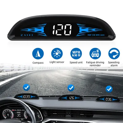 £20.37 • Buy Car Digital HUD Head Up LED Display Overspeed Warning Speedometer Projector GPS