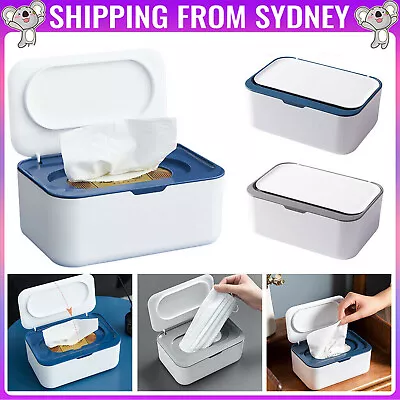 Wipes Dispenser Box Wet Baby Holder Wipes Tissue Storage Case With Lid Supplies • $12.99