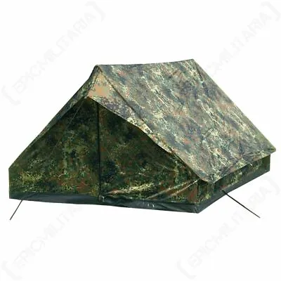 Two Person Tent - Flecktarn Camouflage Camping Festival Hiking Backpacking Light • £60.95