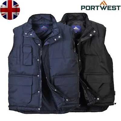 Portwest Classic Men Body Warmer Jacket Padded Shower Proof Warmth WorkWear S415 • £24.95