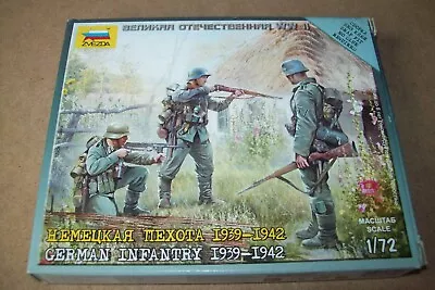 ZVESDA  WW2  GERMAN INFANTRY 1939/42   1:72 Scale Figures • £1.99