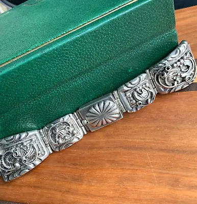 Native American Sterling Silver Watch Bracelet Heavy 128.6 Grams - Stunning • $499