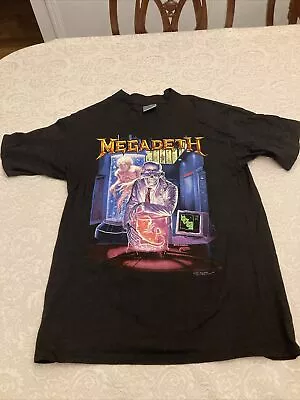 Vintage 90s Megadeth Rust In Peace Tour T-shirt Large. THE REAL DEAL! 30+ Old!!! • $135