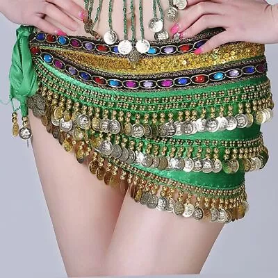 Belly Dance Belt Professional Clothes Women Bellydance Hip Scarf Dance Accessory • £39.61