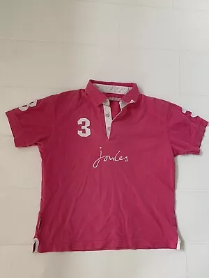 Joules Women’s Pink Polo Shirt Size Large Blouse Top Box Fit Loose • $12.62