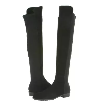 Stuart Weitzman Womens Black Suede Over The Knee Boots N4510 Size 8 W  • $405.42