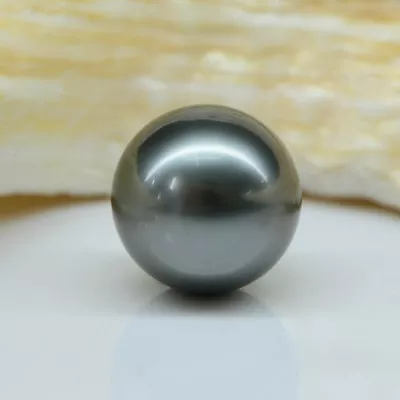 $38 • Buy HUGE NATURAL 10-11MM Tahitien GENUINE ROUND Black Loose Pearl Undrilled