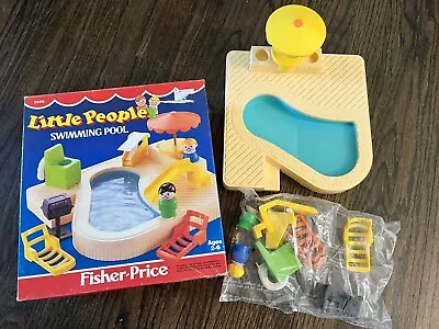 Fisher Price Little People 2526 Swimming Pool Set Vintage New W/ Box 1986 • $100