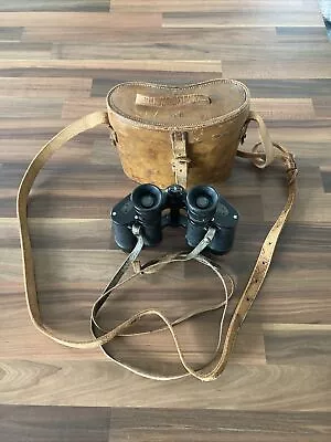 Vintage Carl Zeiss Jena Telactem 8X Binoculars With Original Leather Case &Strap • £70