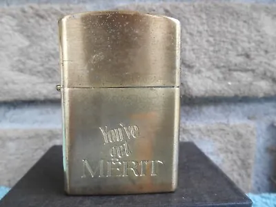 Vintage You've Got Merit Flip Top Brass Cigarette Lighter • $11.95