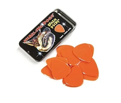 Snarling Dog Guitar Brain Picks 12 Piece W/ Collectible Tin Nylon 1.14mm Orange • $9.95