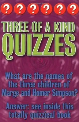 £2.14 • Buy Three Of A Kind Quizzes By Christopher Rigby (Paperback / Softback) Great Value