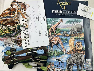 Anchor Maia Collection Counted Cross Stitch Kit  African Wildlife  NEW • $55