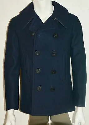 Nwt Burberry Mens Wool Double Breasted Peacoat Coat Jacket Us 40 Eu 50 • $899