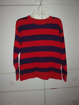 J. Crew Vintage Fleece Red & Purple Stripe Sweatshirt Small • $10