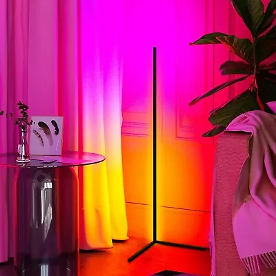 Living Room LED Corner Floor Lamp Multi-Color LED Floor Lamp RGB+ Remote Control • $57.96