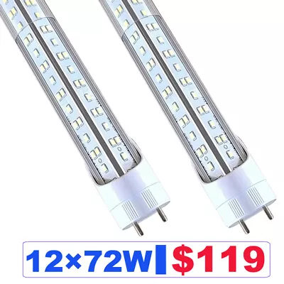4FT LED Tube Lights G13 72W LED Shop Light Bulbs Bi Pin Ballast Bypass NO RF FM • $119.58
