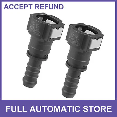 TWO  Fuel Line Quick Connect Straight Push-On Adapter Connector For 3/8 To 3/8 • $13.49
