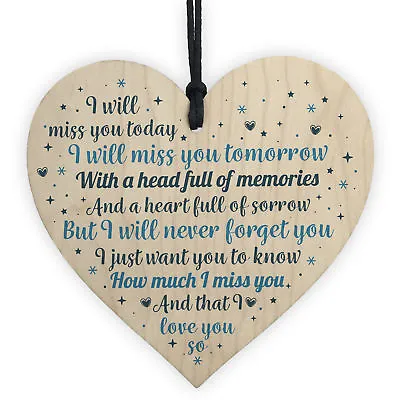 £3.99 • Buy Mum Dad Nan Grandad Friend Heart Memorial Plaque Bereavement Gift In Memory Sign