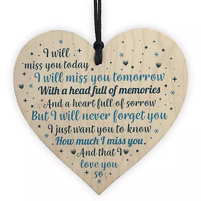 £3.99 • Buy Mum Dad Nan Grandad Friend Heart Memorial Plaque Bereavement Gift In Memory Sign