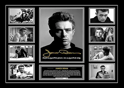 JAMES DEAN REBEL WITHOUT A CAUSE A4 Signed  Edition Print  00170 FRAMED • £21