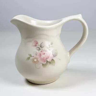 Vintage Pfaltzgraff Creamer Stoneware Pitcher Cream With Floral Design 5.25  • $12.89