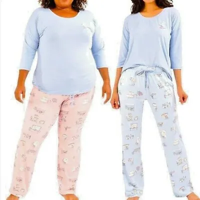 Munki Munki Ladies 3 Piece Pajama Set Multi Print Size Exra Small XS / Medium M • $19.99