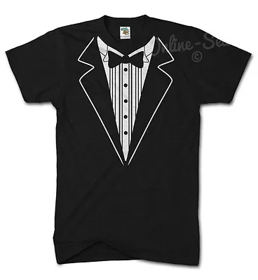 £12.95 • Buy TUXEDO Funny Tshirt Fancy Dress Birthday Bow Tie Joke Novelty Suit Gift Present