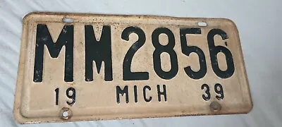 1939 Michigan License Plate Mm2856 • $14.99