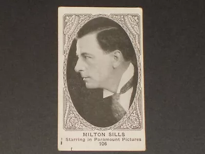 E123 American Caramel MOVIE STARS #106 BLANK BACK MILTON SILLS VERY NICE CARD • $2.85