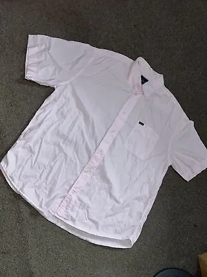 Facconable Pinks Mens Shirt Short Sleeved Button Down Cotton Size XXL Shirt • £24.99