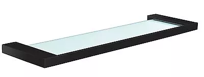 Bathroom Accessories - Shower Bath Glass Shelf - Square Matt Black Model Larissa • $140