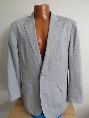 J. Crew Men's 40 R Ludlow Linen Blend Gray Sport Coat Slim Fit! • $34.76