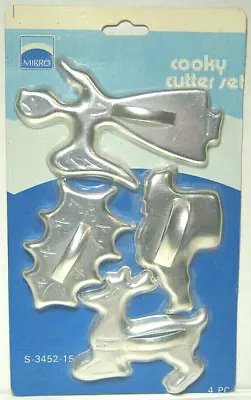 Vintage Mirro 4 Piece Cookie Cutter Set S-3452-15 - 4 Popular Christmas Designs • $27.99