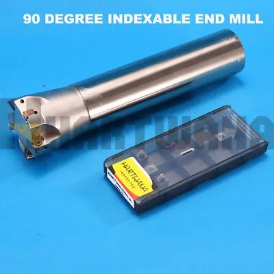  90° Indexable End Mill Face Milling Cutter 5 Flute Carbide Inserts Milling ANKT • $97.85