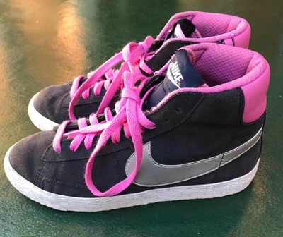 £19.99 • Buy Nike Blazer Trainers Women’s UK 5 Mid Vintage Suede Blue Pink Silver Festival