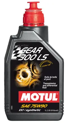 Motul GEAR 300 LS 75W90 - 1L - Fully Synthetic Transmission Fluid - Ester Based • $25.58