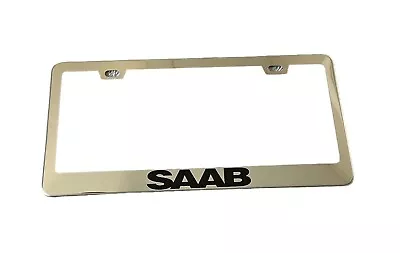 Saab Silver Metal License Plate Frame New • $12.71