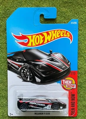 Hot Wheels McLAREN F1 GTR Black No.1 HW Then & Now 🏁 • $25