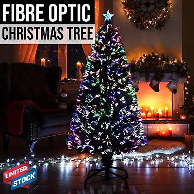 £25.99 • Buy Green Artificial Fibre Optic Christmas Tree Home Decoration 2FT, 3FT, 4FT, 5F