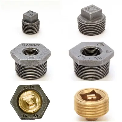 Cast Iron Radiator - Reducing Bushes End Plugs Bleed Valves Fittings LEFT RIGHT • £2.75