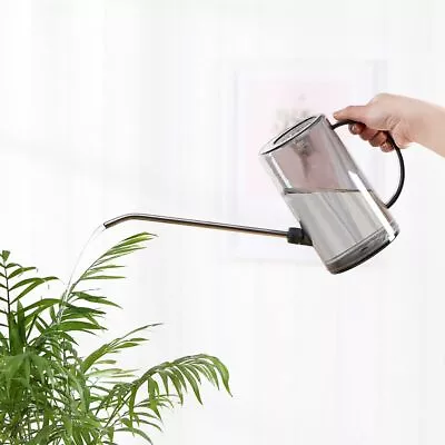 Watering Can For Home Garden Long Spray Mouth Stainless Steel Pot Indoor Bottle • $18.81